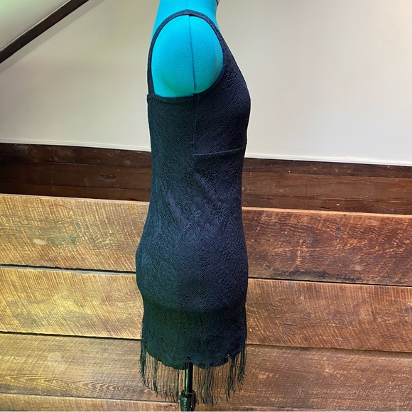 Vintage Y2K Daniel Laurent Witchy Gothic 20’s Flapper Dress w Stevie Nicks Vibes - Picture 4 of 15